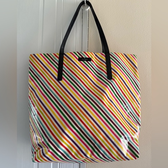 kate spade Handbags - Kate Spade New York Bon Daycation Shopper Rainbow Stripped